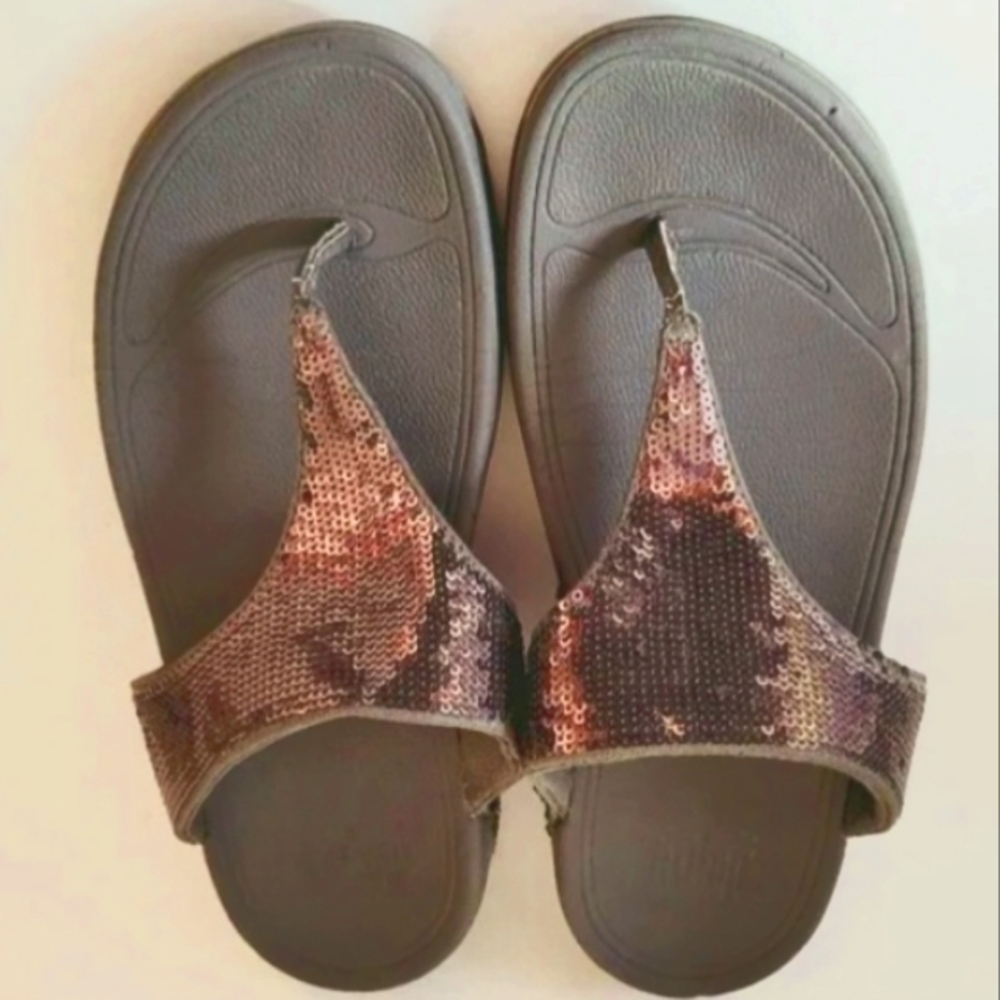 Sequin Flip Flops - image 7
